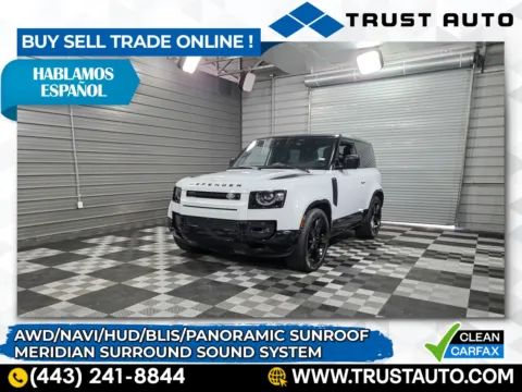 White 2023 Land Rover Defender V8 AWD Luxury SUV for sale in Sykesville, MD