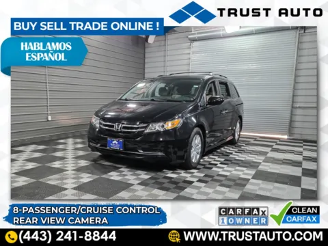 Black 2015 Honda Odyssey EX 8-Passenger Minivan/Van for sale in Sykesville, MD