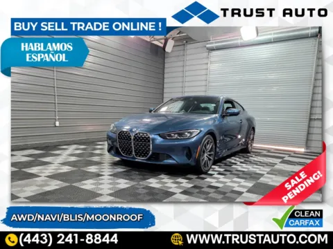 Blue 2022 BMW 4 Series 430i xDrive AWD Coupe for sale in Sykesville, MD