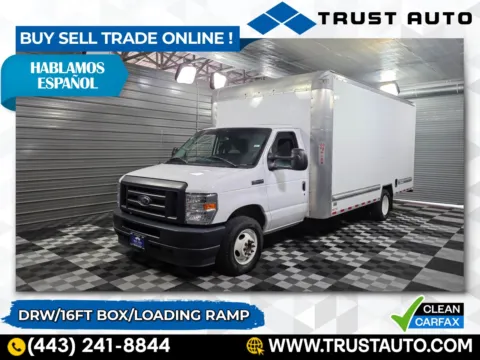 White 2022 Ford E-Series E-350 Cutaway DRW 176''WB Dually 16FT Box Commercial/Utility/Service Truck for sale in Sykesville, MD
