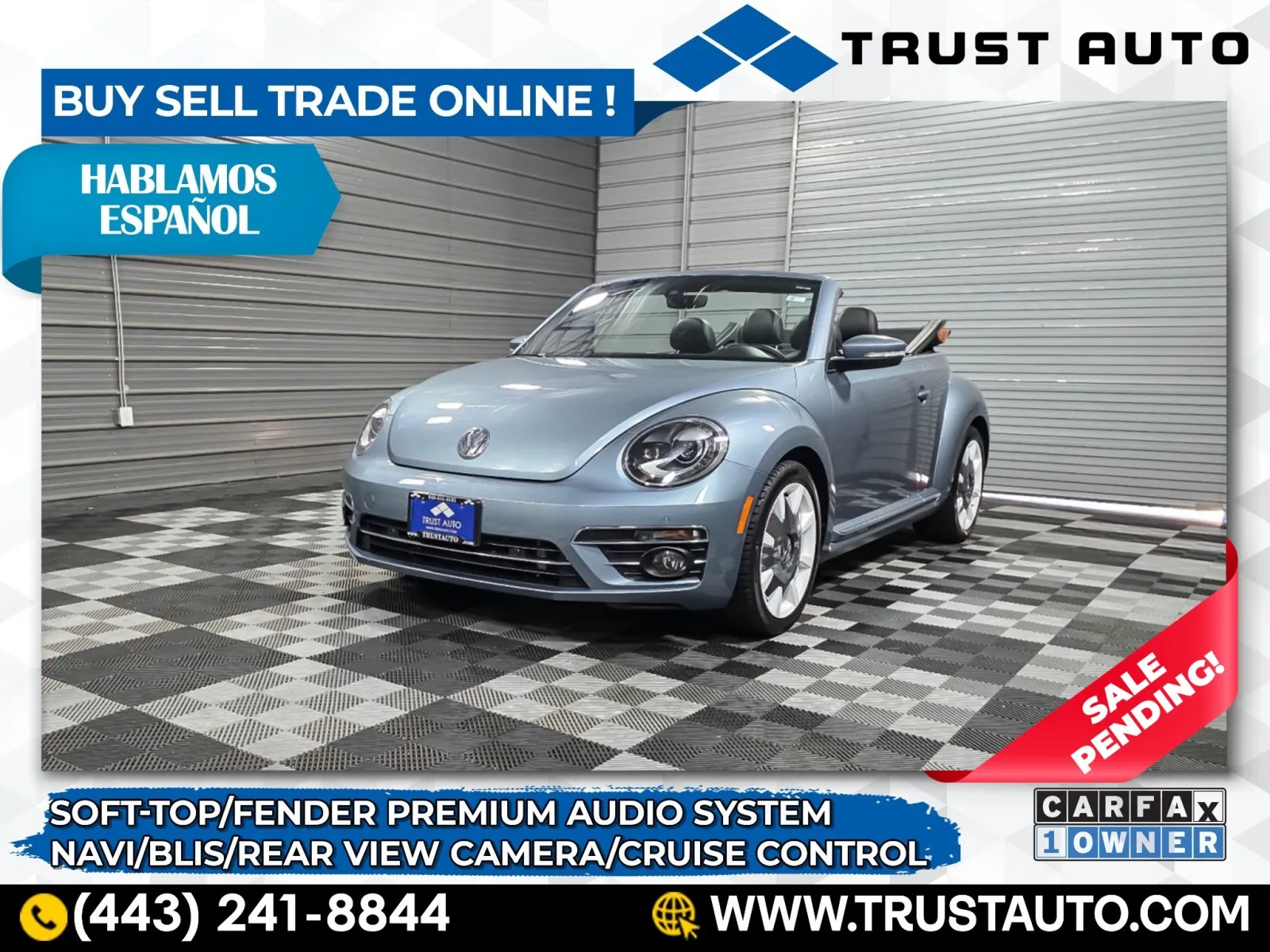 2019 Volkswagen Beetle Final Edition SEL Soft-Top Convertible for sale in Sykesville, MD