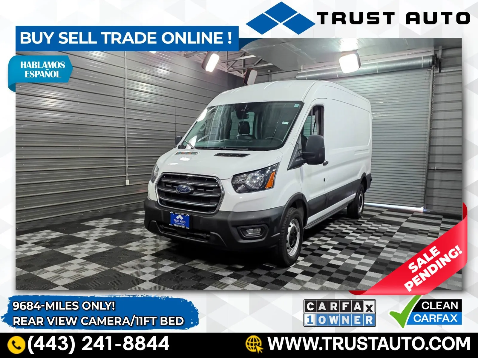 2020 Ford Transit T-250 Cargo 148''WB Medium Roof Minivan/Van for sale in Sykesville, MD