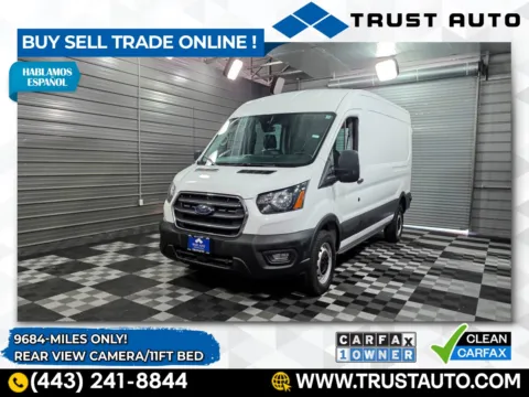 White 2020 Ford Transit T-250 Cargo 148''WB Medium Roof Minivan/Van for sale in Sykesville, MD