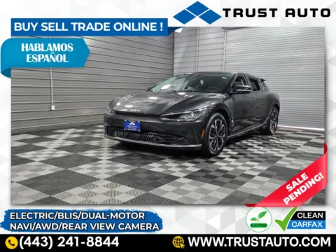 Gray 2022 Kia EV6 Wind AWD Luxury Electric SUV for sale in Sykesville, MD