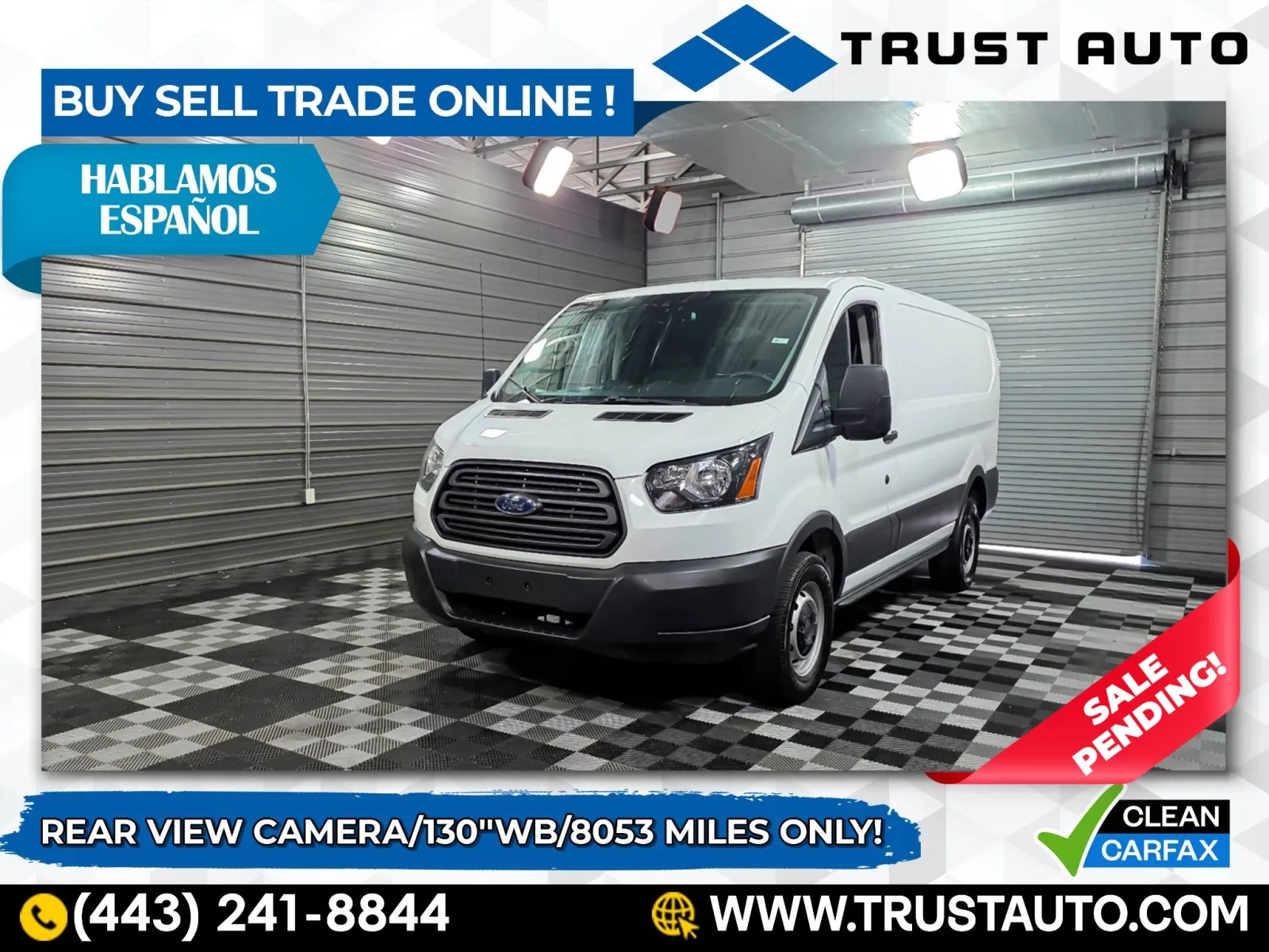 2017 Ford Transit T-250 Cargo Low Roof 130''WB Cargo Minivan/Van for sale in Sykesville, MD