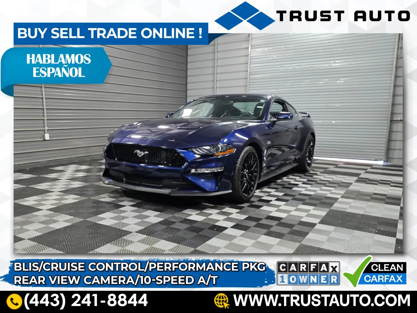 2020 Ford Mustang GT Premium Fastback Coupe w/Performance Pkg