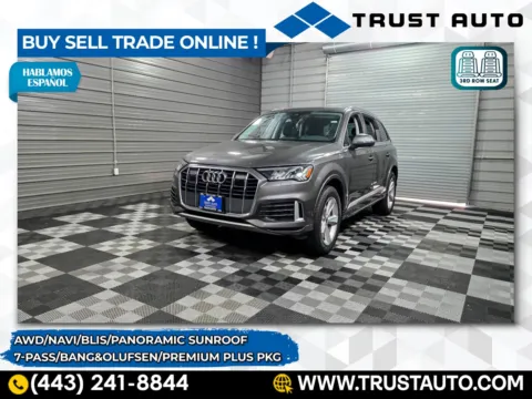 Gray 2024 Audi Q7 Premium Plus 45 TFSI quattro AWD 7-Passenger Luxury SUV for sale in Sykesville, MD