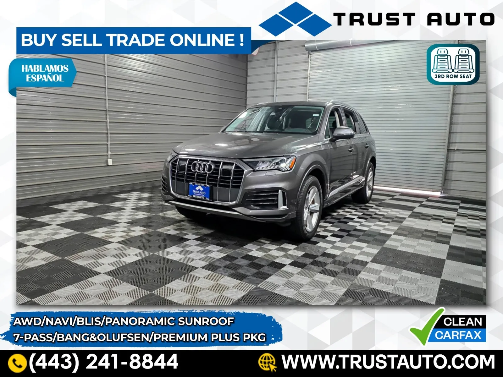Gray 2024 Audi Q7 Premium Plus 45 TFSI quattro AWD 7-Passenger Luxury SUV for sale in Sykesville, MD