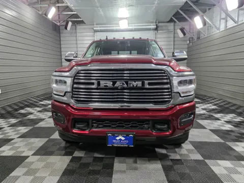 Another view of 2020 Ram 3500 Laramie DRW 4WD Crew Cab Dually Long Bed HO 6.7L Cummins Diesel Pickup Truck for sale in Sykesville, MD at Trust Auto