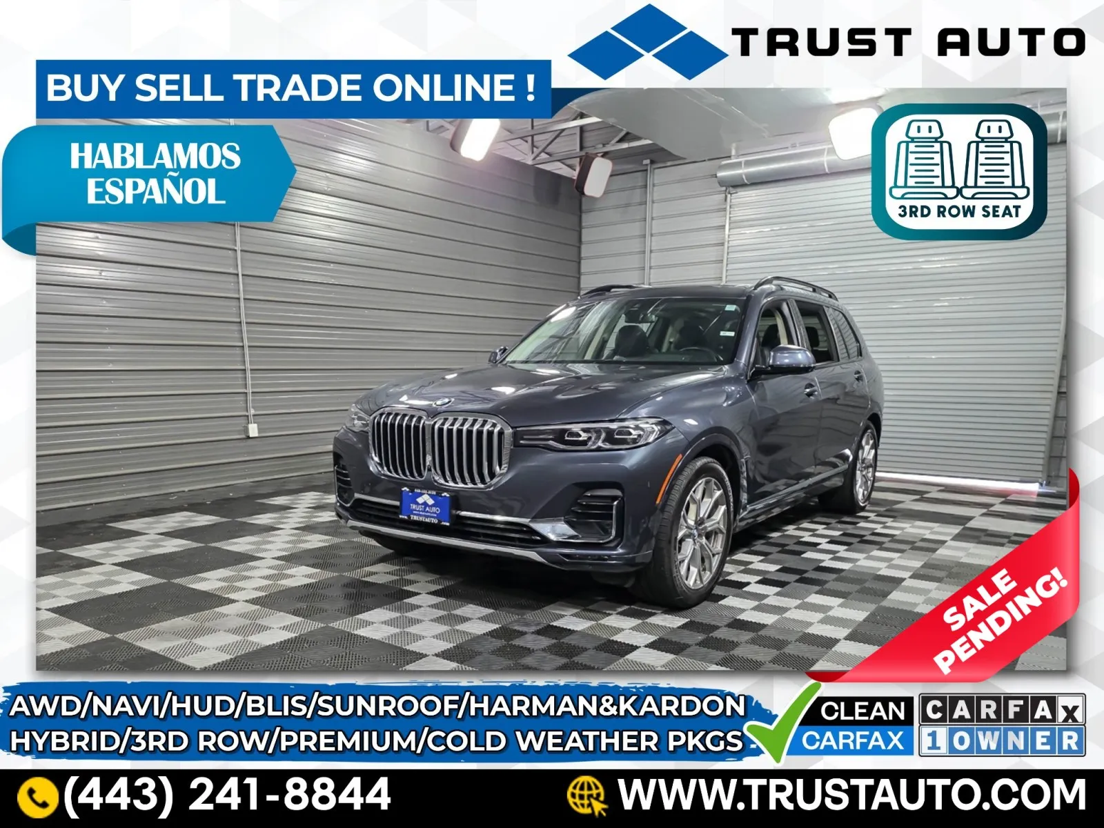 2021 BMW X7 xDrive40i AWD 6-Pass Luxury SUV w/Premium Pkg for sale in Sykesville, MD