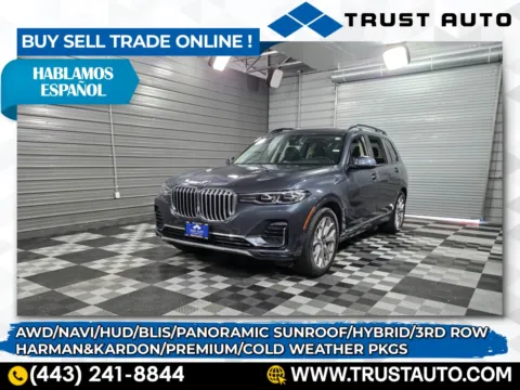 Gray 2021 BMW X7 xDrive40i AWD 6-Passenger Hybrid Luxury SUV w/Premium Pkg for sale in Sykesville, MD