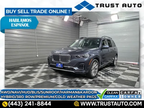 Gray 2021 BMW X7 xDrive40i AWD 6-Pass Luxury SUV w/Premium Pkg for sale in Sykesville, MD