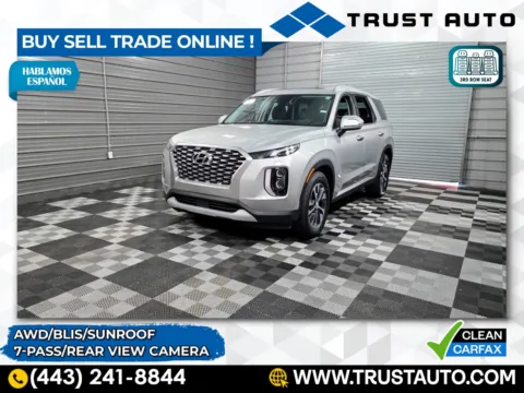 Silver 2022 Hyundai Palisade SEL AWD 7-Passenger SUV for sale in Sykesville, MD