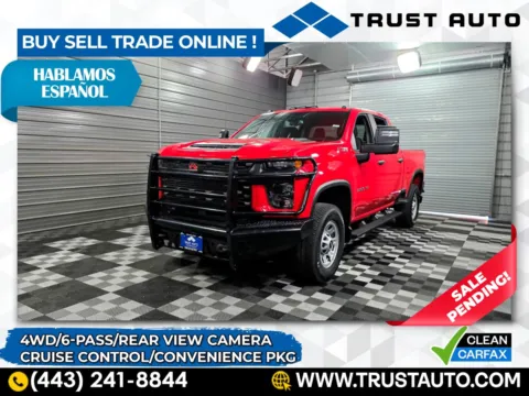 Red 2022 Chevrolet Silverado 3500HD WT 4WD Crew Cab 6-Pass Pickup Truck w/Convenience Pkg for sale in Sykesville, MD