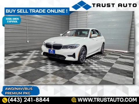 White 2021 BMW 3 Series 330i xDrive AWD Sedan w/Premium Pkg for sale in Sykesville, MD