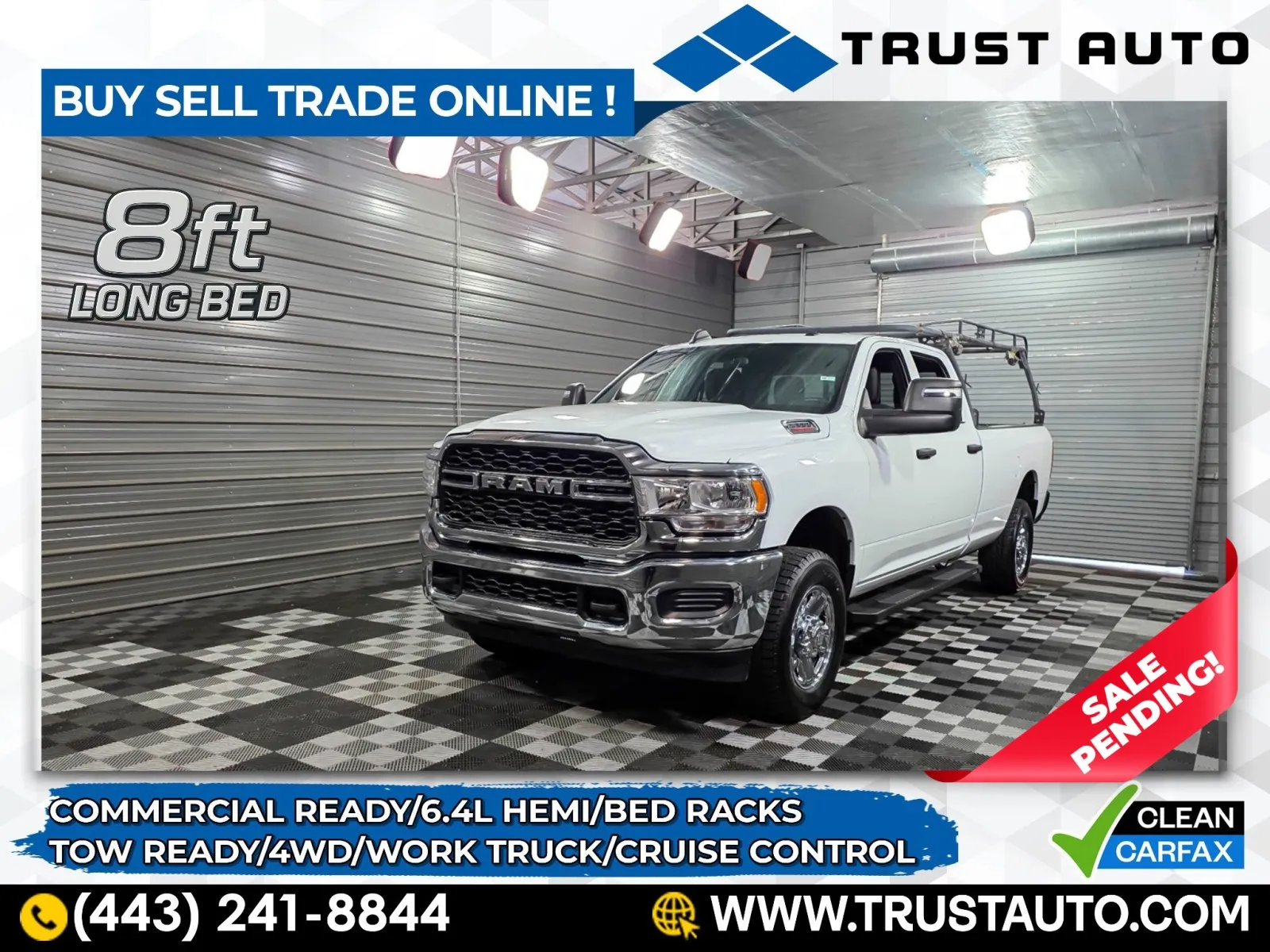 2024 Ram 3500 Tradesman 4WD Crew Cab 6-Pass 8FT Bed 6.4L Hemi V8 Pickup Truck for sale in Sykesville, MD