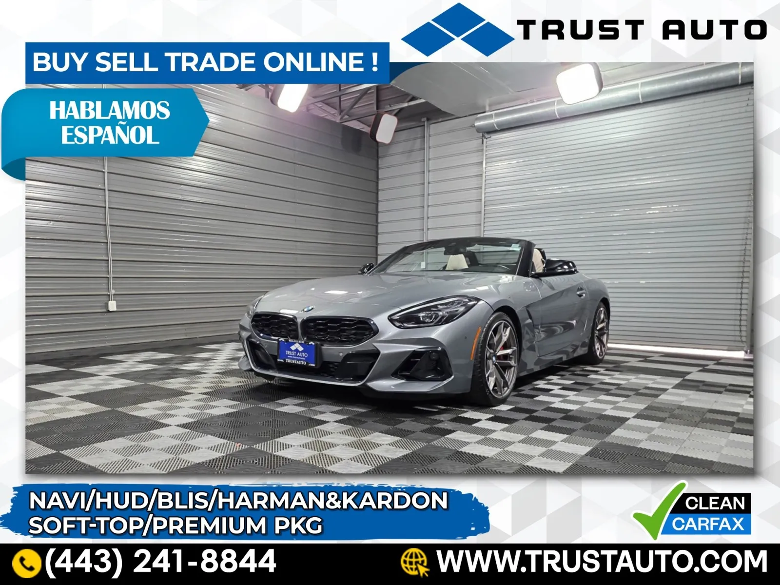 Gray 2023 BMW Z4 M40i Soft-Top Luxury Convertible for sale in Sykesville, MD