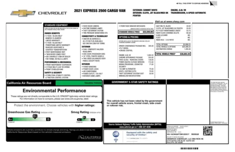 Another view of 2021 Chevrolet Express 2500 Cargo 135''WB Low Roof 6.6L V8 Minivan/Van w/Shelving Storage System for sale in Sykesville, MD at Trust Auto
