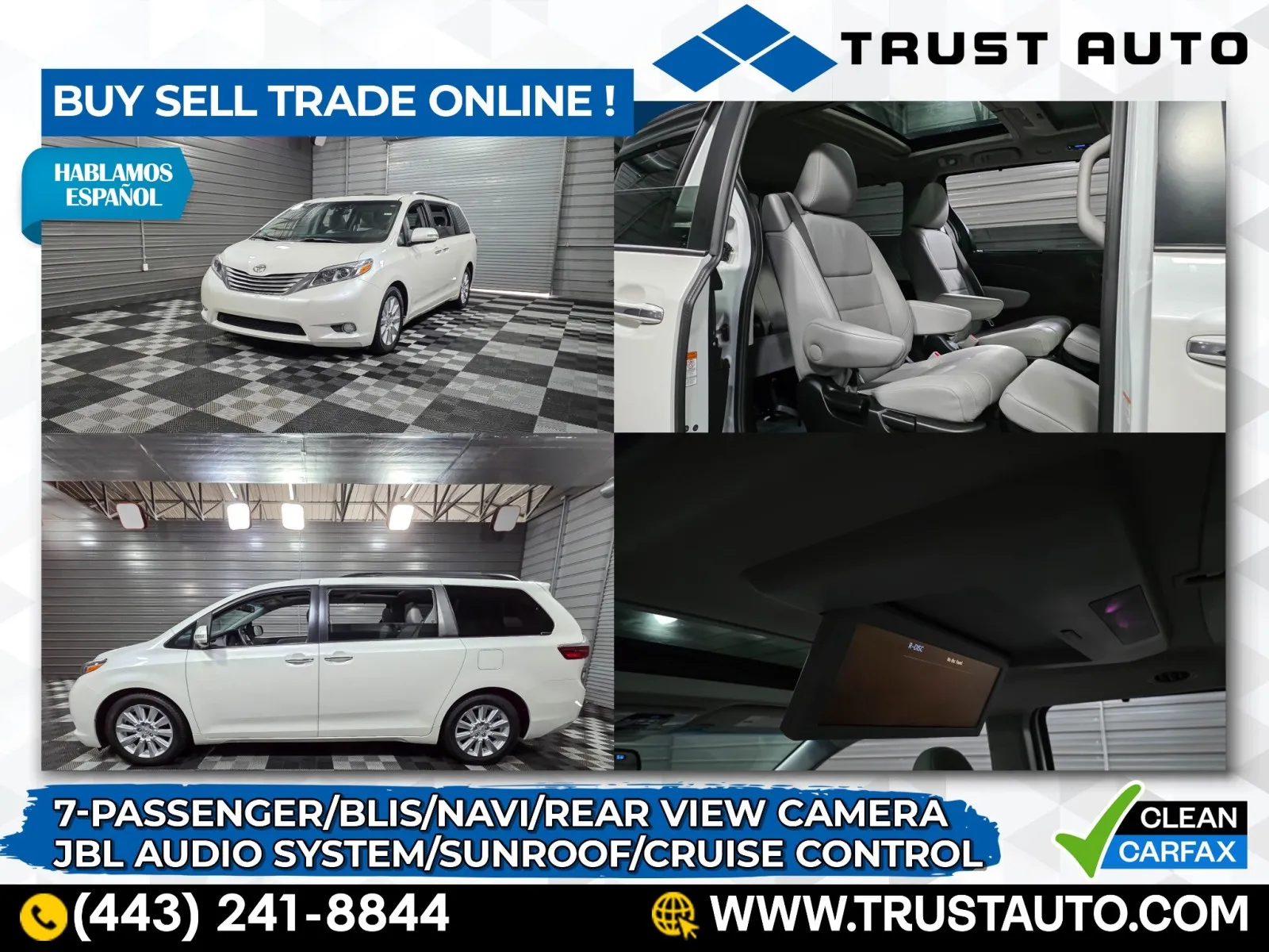 2017 Toyota Sienna Limited Premium 7-Passenger Minivan/Van for sale in Sykesville, MD
