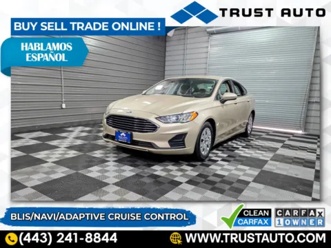 White 2019 Ford Fusion 4-Door Sedan S for sale in Sykesville, MD