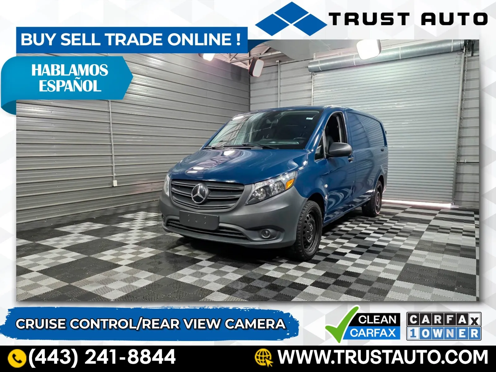Blue 2022 Mercedes-Benz Metris Cargo 126''WB Low Roof Minivan/Van for sale in Sykesville, MD
