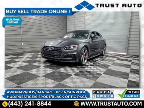 Gray 2019 Audi S5 Sportback Prestige AWD Hatchback w/S-Sport/Black Opitc Pkgs for sale in Sykesville, MD