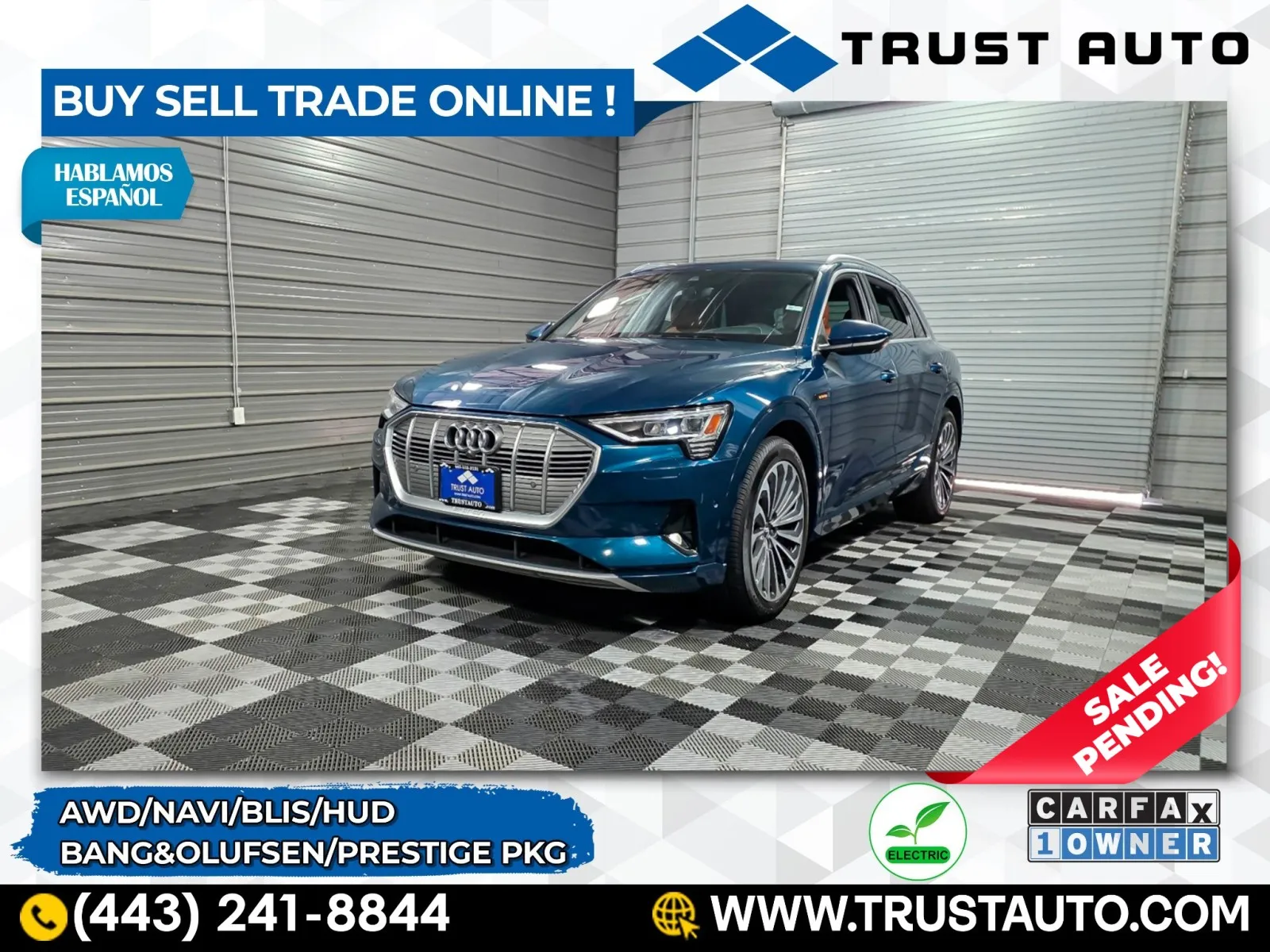 2019 Audi e-tron Prestige Quattro AWD Electric Luxury SUV for sale in Sykesville, MD