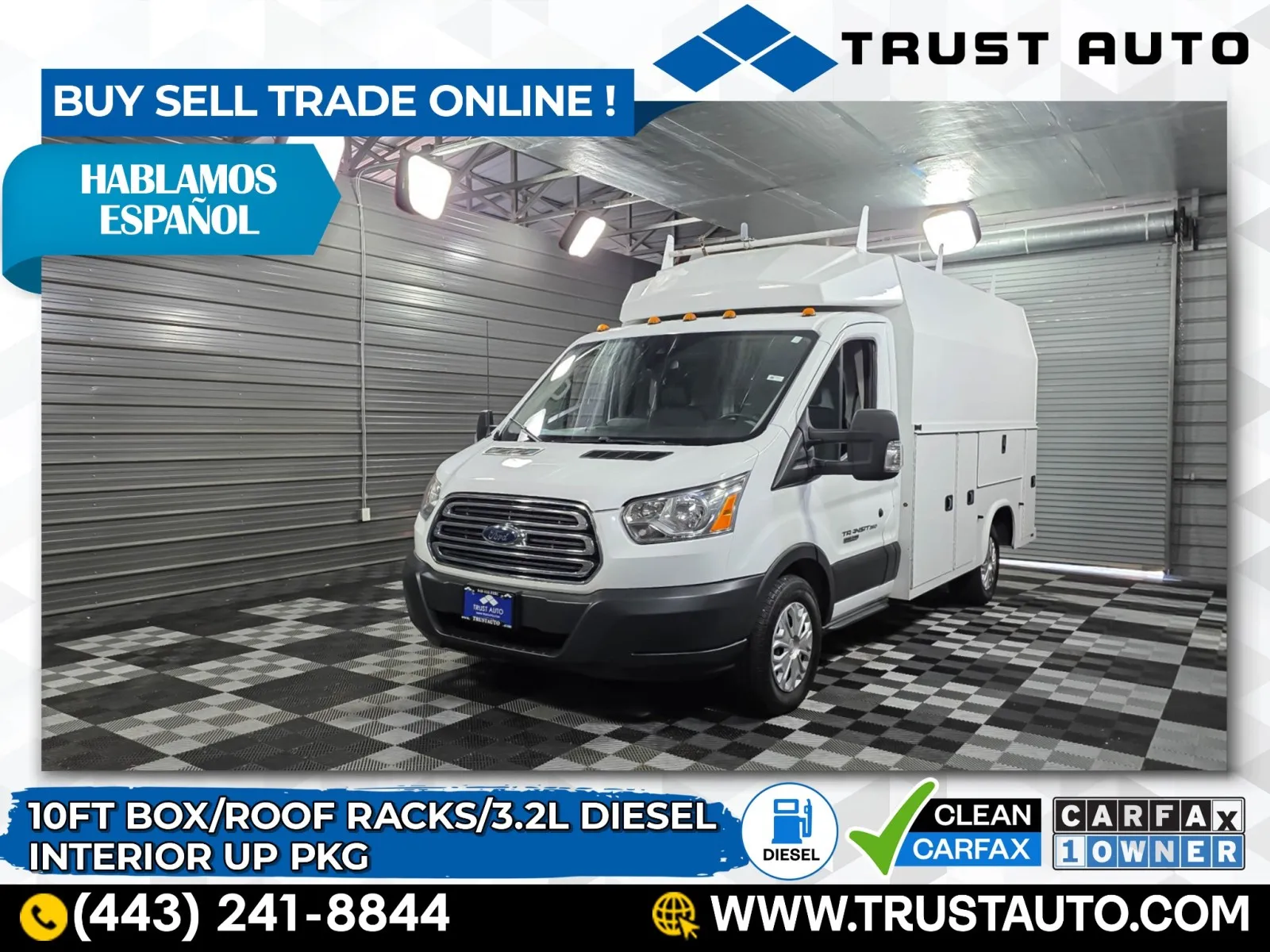 2018 Ford Transit T-350 Cutaway 138''WB 10FT Box Diesel Commercial/Utility/Service/KUV/Van