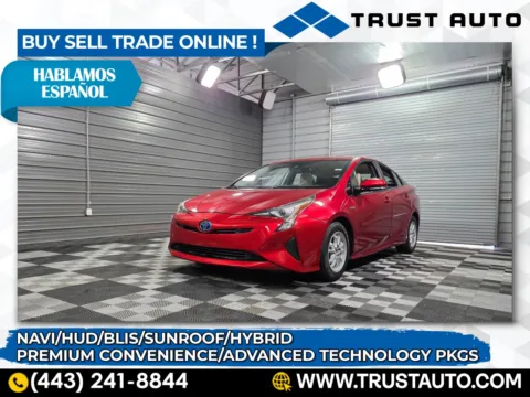 Red 2017 Toyota Prius Four Hybrid Hatchback w/Premium Convenience Pkg for sale in Sykesville, MD