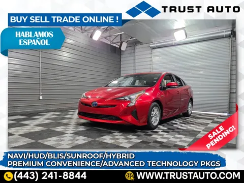 Red 2017 Toyota Prius Four Hybrid Hatchback w/Premium Convenience Pkg for sale in Sykesville, MD
