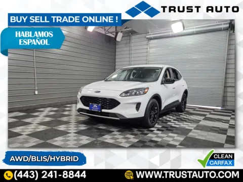 White 2020 Ford Escape SE Sport AWD Hybrid SUV for sale in Sykesville, MD