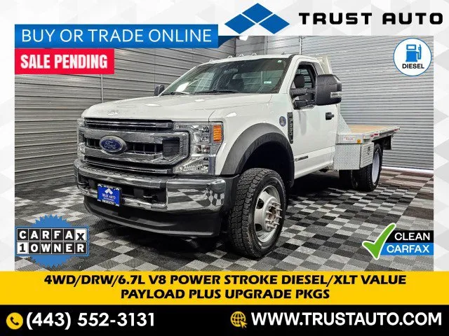 2020 Ford Super Duty F-550 Flatbed XLT 4WD Regular Cab Dually 6.7L V8 Power Stroke Turbo Diesel Pickup Truck for sale in Sykesville, MD