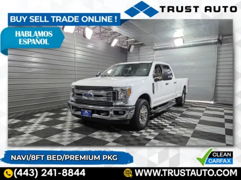 White 2019 Ford Super Duty F-250 SRW XLT Crew Cab 8FT Long Bed Pickup Truck for sale in Sykesville, MD