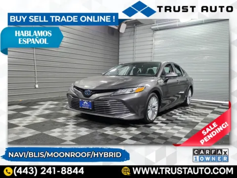 Gray 2019 Toyota Camry XLE Hybrid Sedan for sale in Sykesville, MD