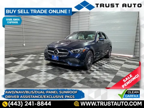 Blue 2023 Mercedes-Benz C-Class C 300 4MATIC AWD Luxury Sedan w/Exclusive/Driver Assistance Pkgs for sale in Sykesville, MD