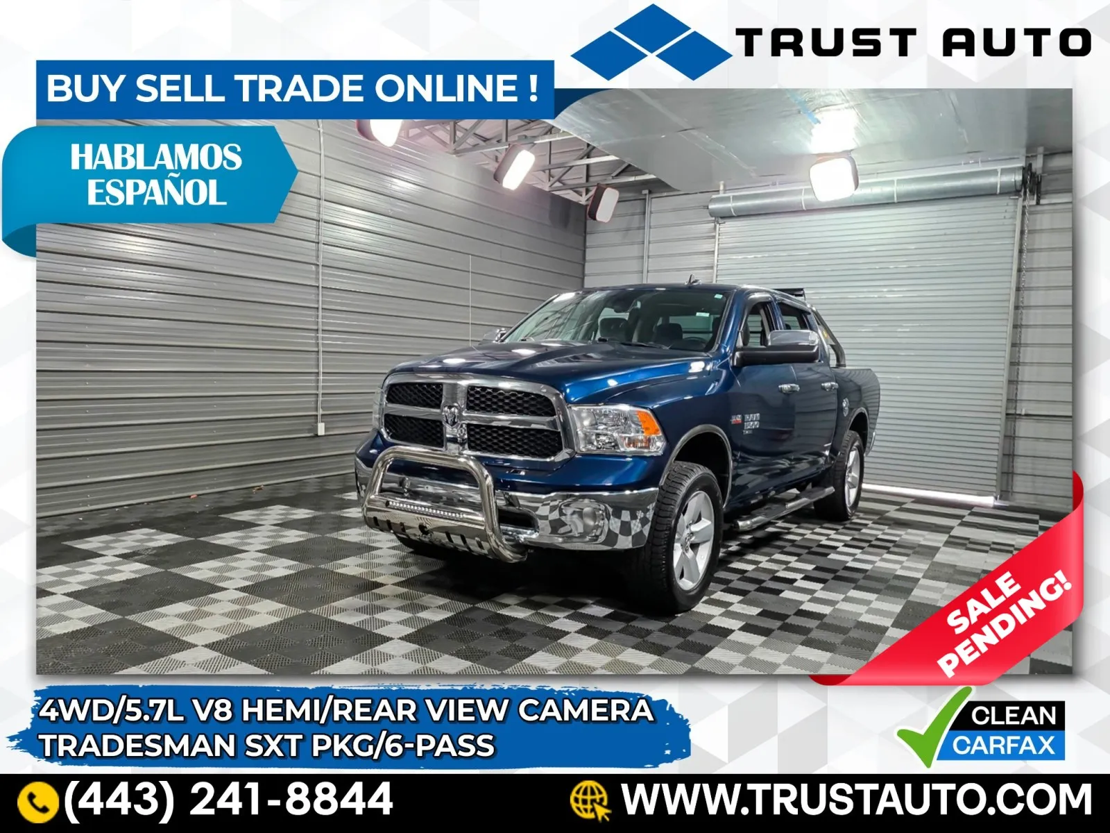 2021 Ram 1500 Classic Tradesman 4WD Crew Cab 6-Pass 5.7L V8 Hemi Pickup Truck w/SXT Pk