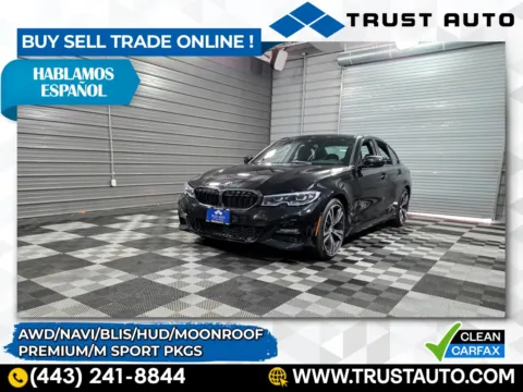 Black 2020 BMW 3 Series 330i xDrive AWD Sedan w/Premium/M Sport Pkgs for sale in Sykesville, MD