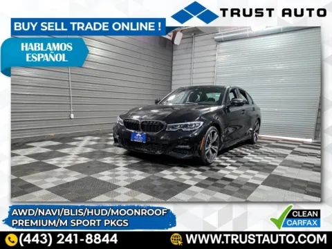 Black 2020 BMW 3 Series 330i xDrive AWD Sedan w/Premium/M-Sport Pkgs for sale in Sykesville, MD