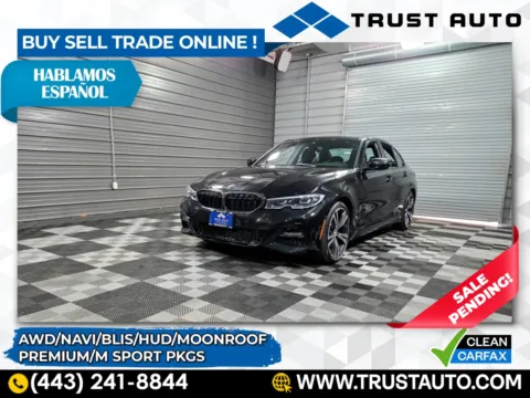 Black 2020 BMW 3 Series 330i xDrive AWD Sedan w/Premium/M-Sport Pkgs for sale in Sykesville, MD