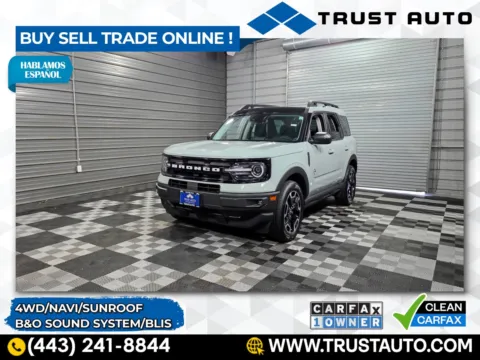 Gray 2023 Ford Bronco Sport Outer Banks 4WD SUV for sale in Sykesville, MD
