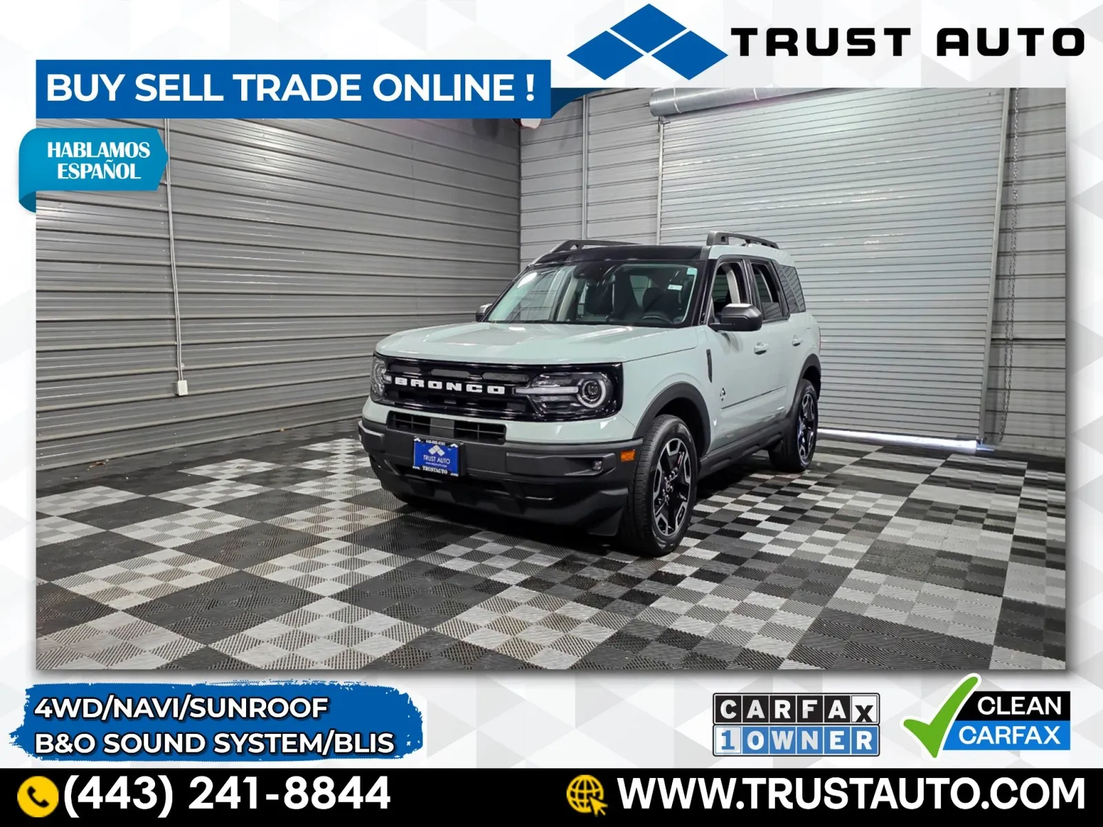 Gray 2023 Ford Bronco Sport Outer Banks 4WD SUV w/Tech Pkg for sale in Sykesville, MD