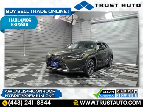 Green 2021 Lexus UX 250h AWD Hybrid SUV w/Premium Pkg for sale in Sykesville, MD
