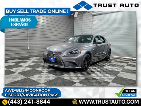 Gray 2014 Lexus IS 350 AWD 4-Door Sedan w/F Sport/Navigation Pkgs for sale in Sykesville, MD
