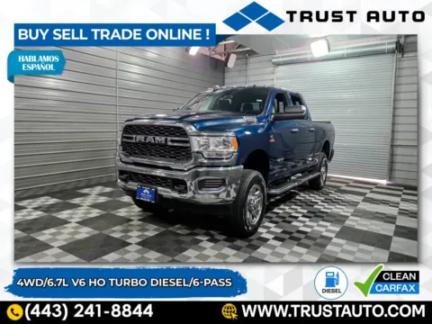 Blue 2021 Ram 3500 Tradesman 4WD Crew Cab Cummins HO Turbo Diesel Pickup Truck for sale in Sykesville, MD
