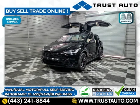 Black 2023 Tesla Model X Plaid AWD Luxury 3rd Row 6-Passenger Electric SUV w/FSD for sale in Sykesville, MD