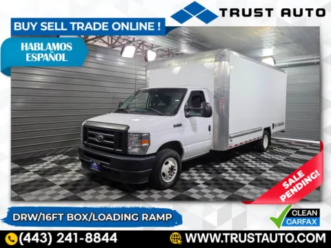 White 2022 Ford E-Series E-350 Cutaway DRW 176''WB Dually 16FT Box Commercial/Utility/Service Truck for sale in Sykesville, MD