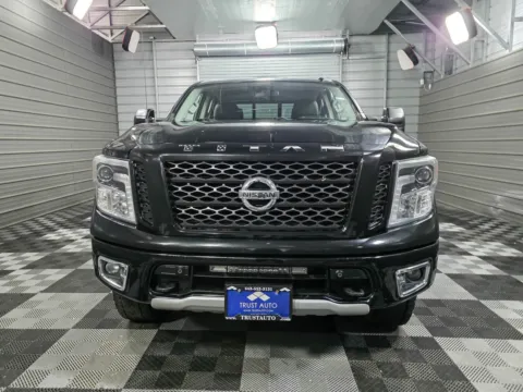 Another view of 2018 Nissan Titan PRO-4X 4WD Crew Cab Pickup Truck for sale in Sykesville, MD at Trust Auto