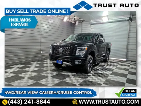 Silver 2018 Nissan Titan PRO-4X 4WD Crew Cab Pickup Truck for sale in Sykesville, MD