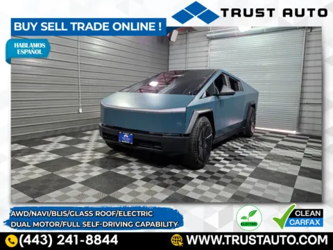 Silver 2024 Tesla Cybertruck Foundation AWD Crew Cab Electric Pickup Truck w/Full Self-Driving Capability for sale in Sykesville, MD