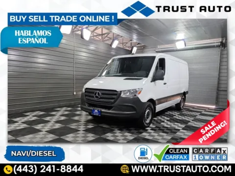 White 2022 Mercedes-Benz Sprinter 2500 Cargo 144''WB 3.0L V6 Turbo Diesel Minivan/Van for sale in Sykesville, MD